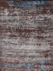 Transitional/Modern Orange/Rust Wool Area Rug: Mafi Signature Cosmos COM-289 (Hand-Knotted Area Rug)