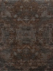 Transitional/Modern Grey/Silver Wool Area Rug: Mafi Signature Cosmos MDC-292 (Hand-Knotted Area Rug)
