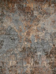 Transitional/Modern Grey/Silver Wool Area Rug: Mafi Signature Cosmos COM-456 (Hand-Knotted Area Rug)