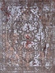 Transitional/Modern Beige/Tan Wool Area Rug: Mafi Signature Cosmos COM-596 (Hand-Knotted Area Rug)