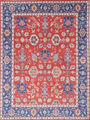 Traditional Red Wool Area Rug: Silk Road Carmel 19351 (Power-Loomed Area Rug)