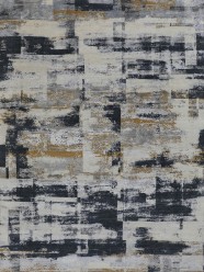 Transitional/Modern Charcoal/Black Wool Area Rug: Mafi Signature Cologne COL-161 (Hand-Knotted Area Rug)
