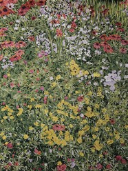 Contemporary Green Wool Area Rug: Modern Masters Fields Fields 13060: Green (Hand-Knotted Area Rug)