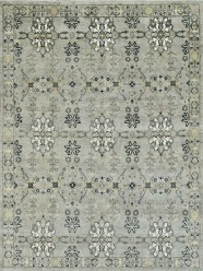 Traditional Grey/Silver Wool Area Rug: Mafi Signature Graham GH-101 (Hand-Knotted Area Rug)