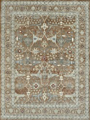Traditional Beige/Tan Wool Area Rug: Mafi Signature Graham GH-108 (Hand-Knotted Area Rug)