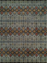 Transitional Ivory/White Wool Area Rug: Regal Horizon Lights 188424: Ivory/Multi (Hand-Tufted Area Rug)
