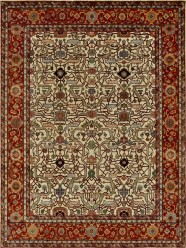 Traditional Beige/Tan Wool Area Rug: Mafi Signature Khanna KH-1000 (Hand-Knotted Area Rug)