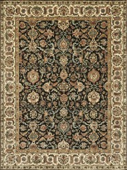 Traditional Charcoal/Black Wool Area Rug: Mafi Signature Khanna KH-1272 (Hand-Knotted Area Rug)
