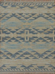 Bohemian Beige/Tan Wool Area Rug: Mafi Signature Bohemian KILIM-1 (Flat-Woven Area Rug)