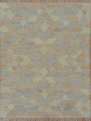 Bohemian Grey/Silver Wool Area Rug: Mafi Signature Bohemian KILIM-3 (Flat-Woven Area Rug)