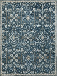 Traditional Blue/Navy Wool Area Rug: Mafi Signature Legacy LEG-111 (Hand-Knotted Area Rug)