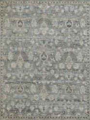 Traditional Grey/Silver Wool Area Rug: Mafi Signature Legacy LEG-120 (Hand-Knotted Area Rug)