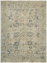Traditional Beige/Tan Wool Area Rug: Regal Lake Roosevelt 1812708: Parchment/Blue (Hand-Knotted Area Rug)