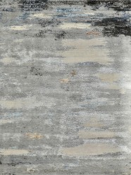 Modern Grey/Silver Wool Area Rug: Mafi Signature Hudson MDC-1442 (Hand-Knotted Area Rug)