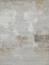 Modern Ivory/White Wool Area Rug: Mafi Signature Hudson MDC-1491 (Hand-Knotted Area Rug)