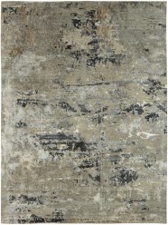 Transitional/Modern Grey/Silver Wool Area Rug: Regal New Love 1814783: Sandstorm Grey (Hand-Knotted Area Rug)