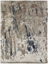 Transitional/Modern Beige/Tan Wool Area Rug: Regal New Love 1814883: Bamboo (Hand-Knotted Area Rug)