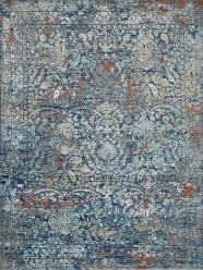 Traditional/Transitional Blue/Navy Wool Area Rug: Mafi Signature Gelato NM-6815 (Hand-Knotted Area Rug)