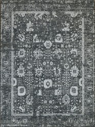 Transitional/Traditional Grey/Silver Wool Area Rug: Mafi Signature Gelato NM-7510 (Hand-Knotted Area Rug)