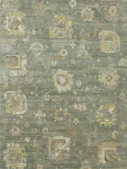 Traditional/Transitional Green Wool Area Rug: Regal Oballa 1815690: Vintage Green (Hand-Knotted Area Rug)