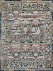 Traditional Charcoal/Black Wool Area Rug: Mafi Signature Modern Oushak OSE-211 (Hand-Knotted Area Rug)