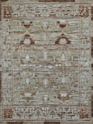 Traditional Brown Wool Area Rug: Mafi Signature Modern Oushak OSE-213 (Hand-Knotted Area Rug)