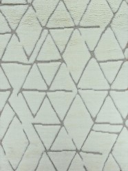 Bohemian/Shag Ivory/White Wool Area Rug: Mafi Signature Rafat RF-1013 (Hand-Knotted Area Rug)