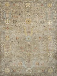 Antiquity | Renaissance Charm | 1130804: Taupe/Teal area rug Traditional Beige/Tan Wool Area Rug: Antiquity Renaissance Charm 1130804: Taupe/Teal (Hand-Knotted Area Rug)