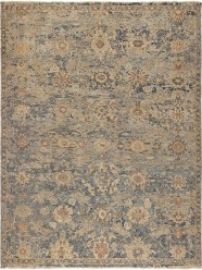 Traditional Blue Wool Area Rug: Silk Road Resurgence 1918091 (Hand-Knotted Area Rug)