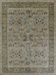 Traditional Blue/Navy Wool Area Rug: Mafi Signature Saga SG-1001 (Hand-Knotted Area Rug)