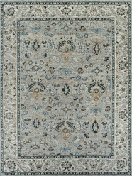Traditional Grey/Silver Wool Area Rug: Mafi Signature Saga SG-1004 (Hand-Knotted Area Rug)