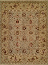 Traditional/Bohemian Blue/Navy Wool Area Rug: Regal Sudan 1819651: Light Blue/Gold (Handmade Area Rug)