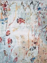 Contemporary Blue/Navy Wool Area Rug: Modern Masters Impressionism Skagit 13190: Blue (Hand-Knotted Area Rug)