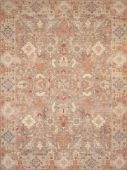 Antiquity | Willow Crest | 1230001: Cocoa/Sage area rug Traditional Brown Wool Area Rug: Antiquity Willow Crest 1230001: Cocoa/Sage (Hand-Knotted Area Rug)