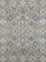 Antiquity | Willow Crest | 1230001: Grey/Teal area rug Traditional Grey/Silver Wool Area Rug: Antiquity Willow Crest 1230001: Grey/Teal (Hand-Knotted Area Rug)