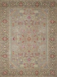 Antiquity | Willow Crest | 1232001: Taupe/Pink area rug Traditional Beige/Tan Wool Area Rug: Antiquity Willow Crest 1232001: Taupe/Pink (Hand-Knotted Area Rug)