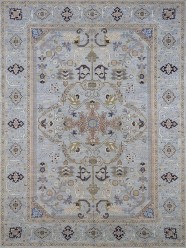 Antiquity | Willow Crest | 1232001: Slate area rug Traditional Grey/Silver Wool Area Rug: Antiquity Willow Crest 1232001: Slate (Hand-Knotted Area Rug)