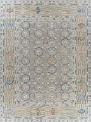 Antiquity | Willow Crest | 1235101: Grey/Multi area rug Traditional Grey/Silver Wool Area Rug: Antiquity Willow Crest 1235101: Grey/Multi (Hand-Knotted Area Rug)