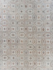 Antiquity | Willow Crest | 1233201: Ivory/Rust area rug Traditional White/Ivory Wool Area Rug: Antiquity Willow Crest 1233201: Ivory/Rust (Hand-Knotted Area Rug)