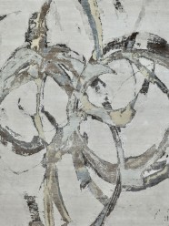 Modern/Transitional Beige/Tan Wool Area Rug: Third and Wall Liz Jardine Wingspan OJAR-3528 (Hand-Knotted Area Rug)