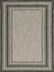 Modern/Indoor-Outdoor Grey/Silver Area Rug: Madison Providence 13167575: Grey (Power-Loomed Area Rug)