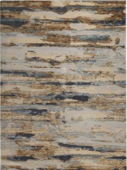 Transitional/Modern Brown Wool Area Rug: Stickley Tide Pool RU-1470 (Hand-Knotted Area Rug)