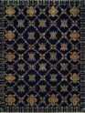 Transitional Blue/Navy Wool Area Rug: Regal Andromeda 181740: Blue (Hand-Knotted Area Rug)