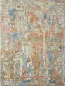 Transitional/Modern Multi Wool Area Rug: Regal Foggy Texture 186243: Multi (Hand-Knotted Area Rug)