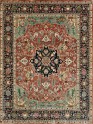 Traditional Orange/Rust Wool Area Rug: Mafi Signature Khanna KH-1254 (Hand-Knotted Area Rug)