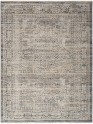 TraditionalWhite/Ivory Area Rug: Revival Lake Nasser 181250: Ivory/Slate (Power-Loomed Area Rug)