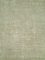 Traditional Green Wool Area Rug: Regal Mosaic Garden 1813281: Sage/Gold (Hand-Knotted Area Rug)