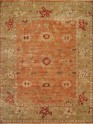 Regal | Old Urban | 1815554: Rust/Celadon area rug Traditional Orange/Rust Wool Area Rug: Regal Old Urban 1815554: Rust/Celadon (Hand-Knotted Area Rug)