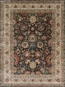 Mafi Signature | Khanna | SK-7022: Black/Beige area rug Traditional Charcoal/Black Wool Area Rug: Mafi Signature Khanna SK-7022 (Hand-Knotted Area Rug)