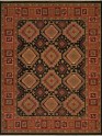 Traditional/Bohemian Charcoal/Black Wool Area Rug: Regal Sudan 1819222: Black/Red (Handmade Area Rug)